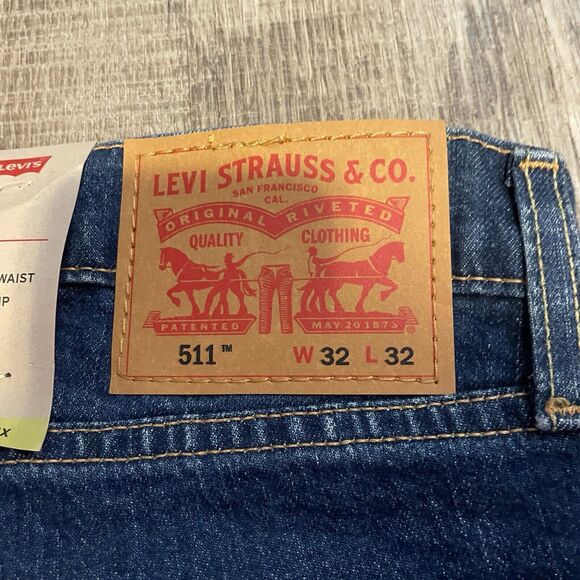 Levis Jeans Mens 32x32 511 Slim Fit Straight Leg Medium Wash Denim - Picture 6 of 6